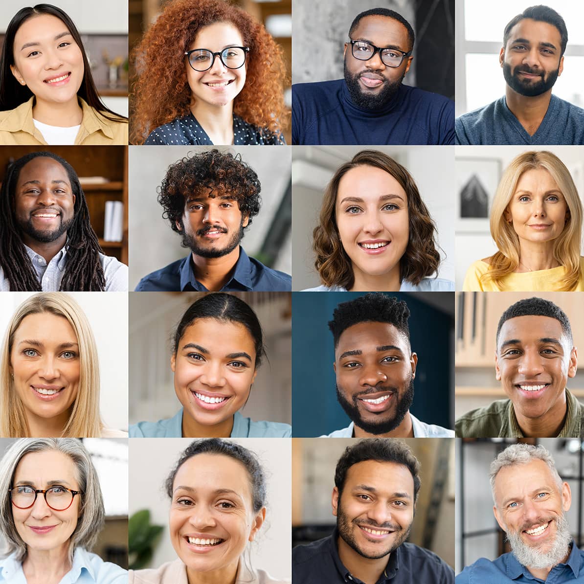 A collage of a diverse group of people representing potential employees